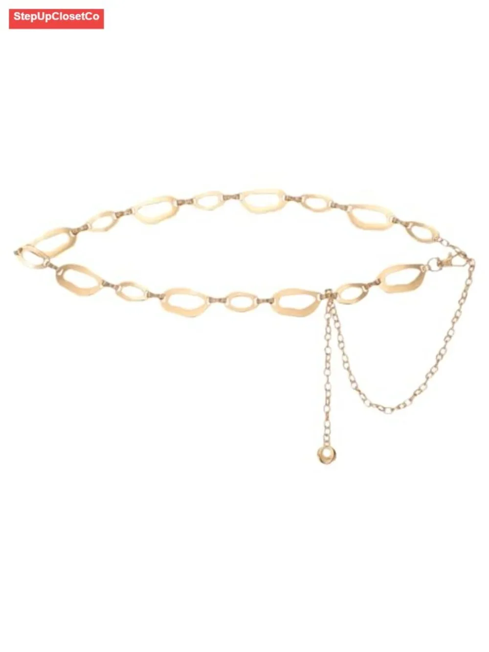 Women's Adjustable Waist Chain Belt Metal Alloy